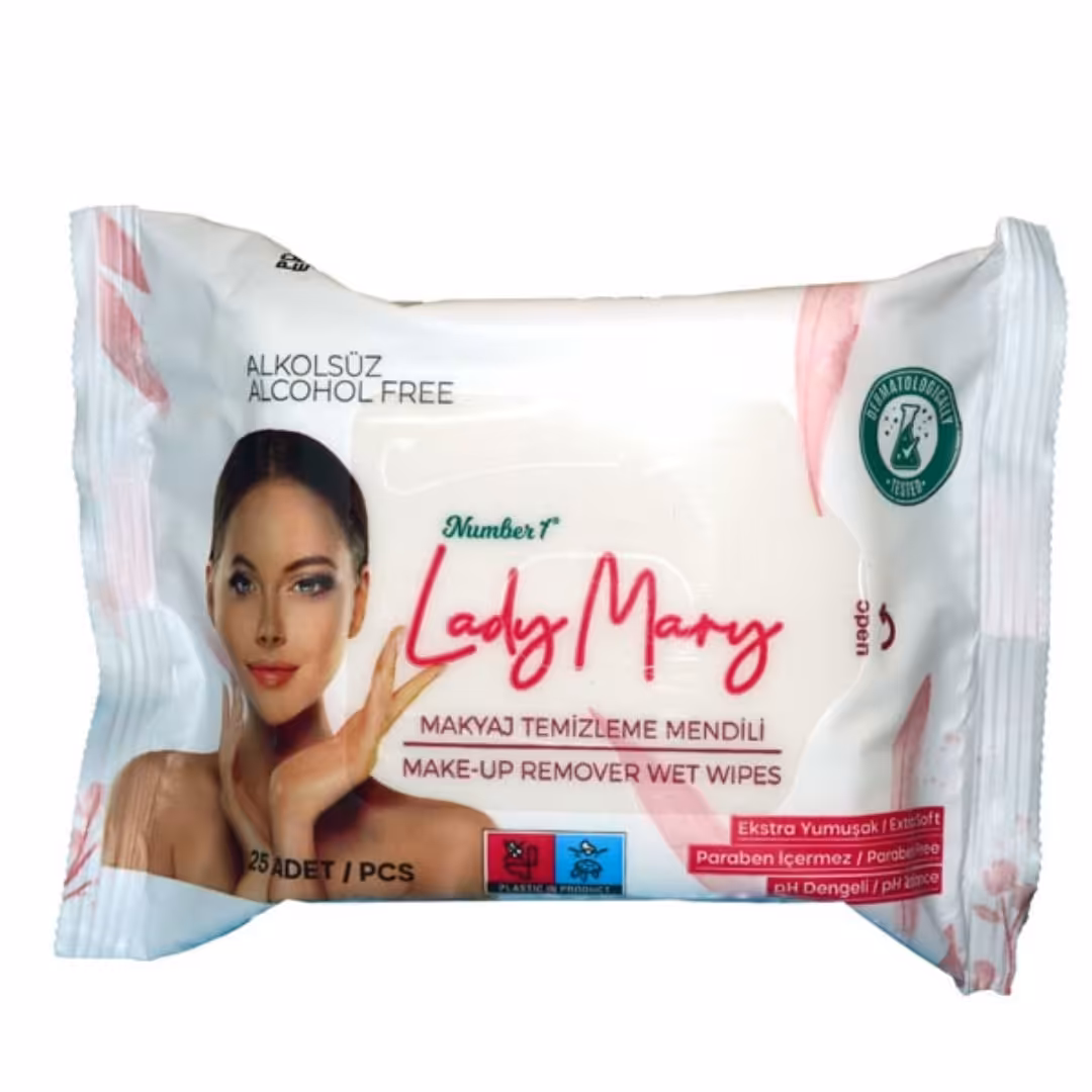 دستمال مرطوب لیدی ماری تعداد 25 عددی
