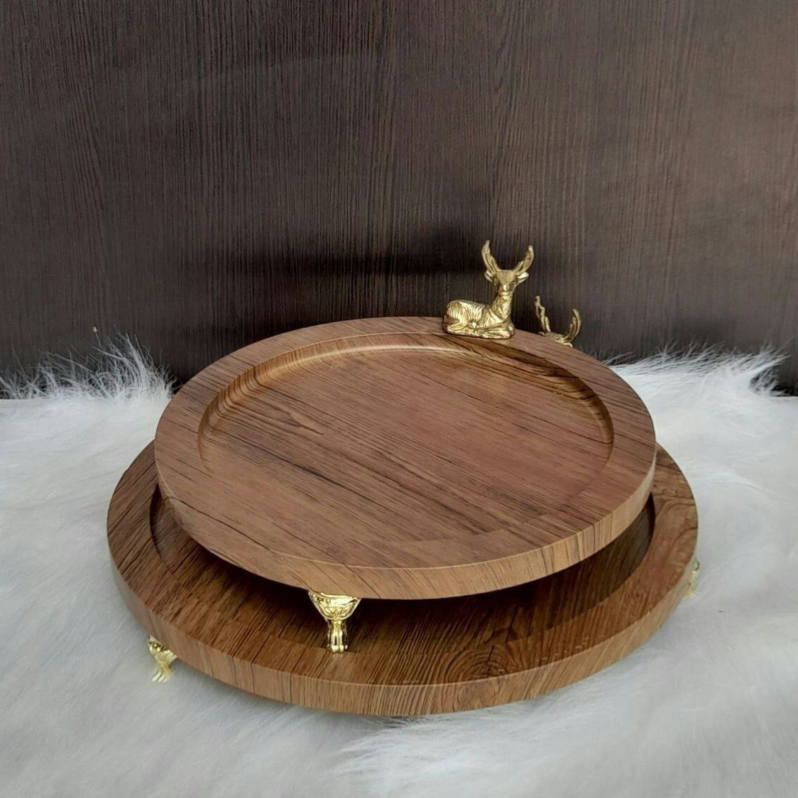 سینی گرد چوبی سایز کوچک