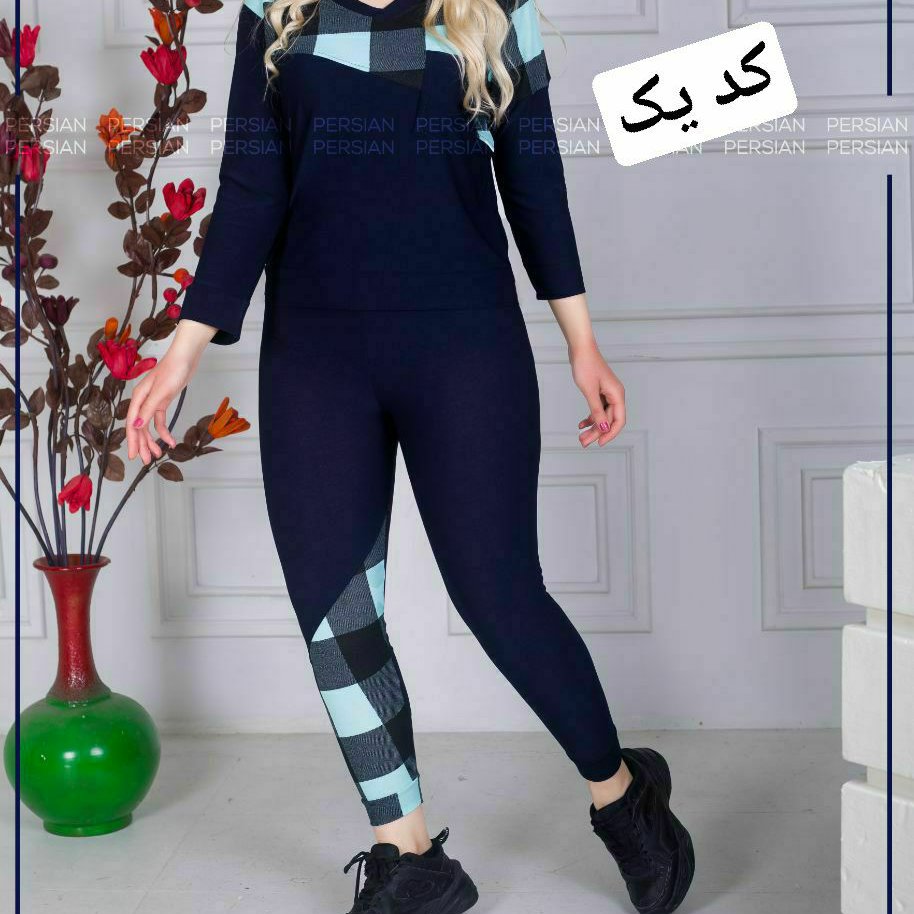 ست بلوز شلوار چهارخونه زنانه
