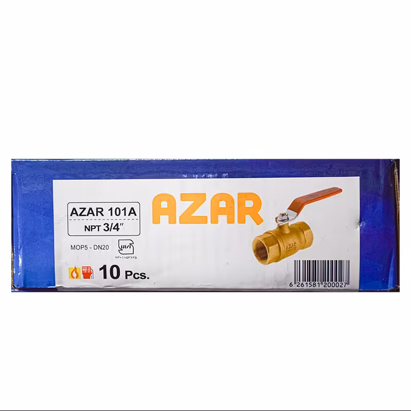 شیرگاز سنگین آذر کد 101 سایز سه چهارم کارتن 60 عددی