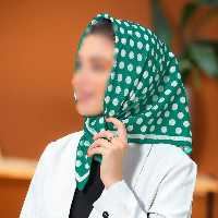 باندانا یا مینی اسکارف نخی طرح خال خالی سبز ارسال رایگان 