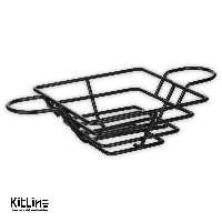سبد سرو مربعی فلزی 7×17×17 سانتیمتری با جای سس کاپ مشکی کیچن تک