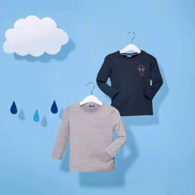 پک دو عددی دورس بچگانه برند آلمانی lupilu سایز 6تا12 ماه طوسی دورس