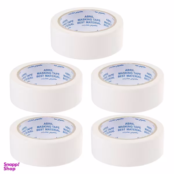 نوار چسب کاغذی آبریل مدل 16yard پهنای 4 سانتی متر بسته 5 عددی