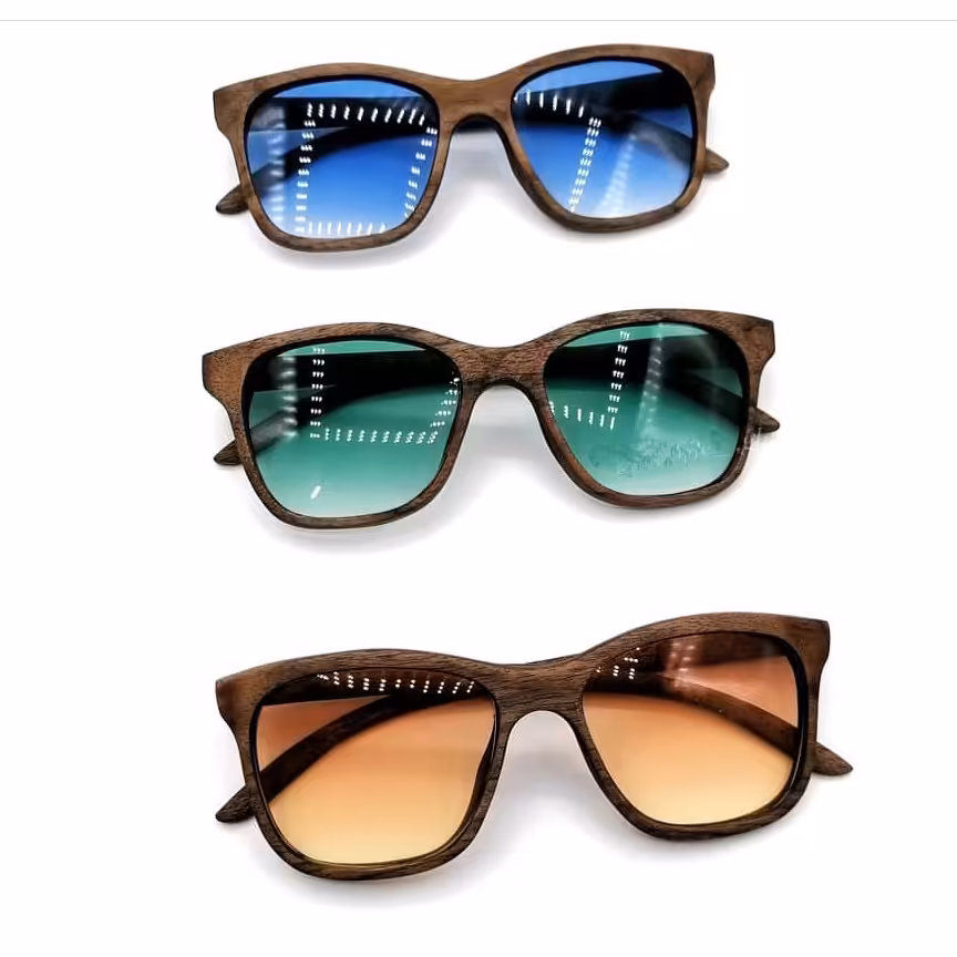 عینک چوبی  دستساز مردانه و زنانه ( UV400 و Polar )