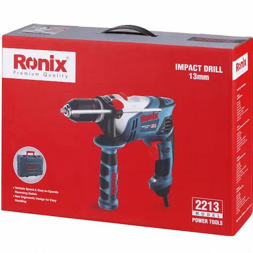  دریل چکشی اتوماتیک رونیکس 2213 سه نظام فلزی650 وات  