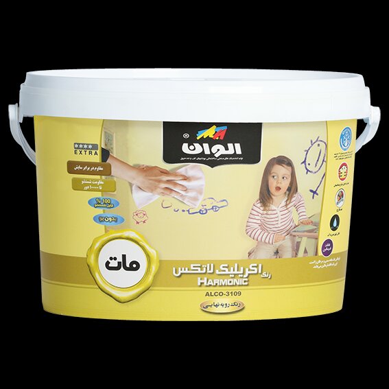 رنگ اکریلیک الوان سفید مات 4500 گرم