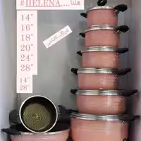 سرویس قابلمه 14 پارچه طرح چدن زنبوری مارک هلنا