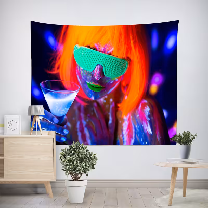 پوستر پارچه ای پرینتینگ لند طرح بکدراپ آرایشی کد A19