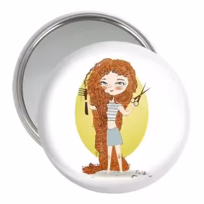 آینه جیبی خندالو مدل دختر کد 5532