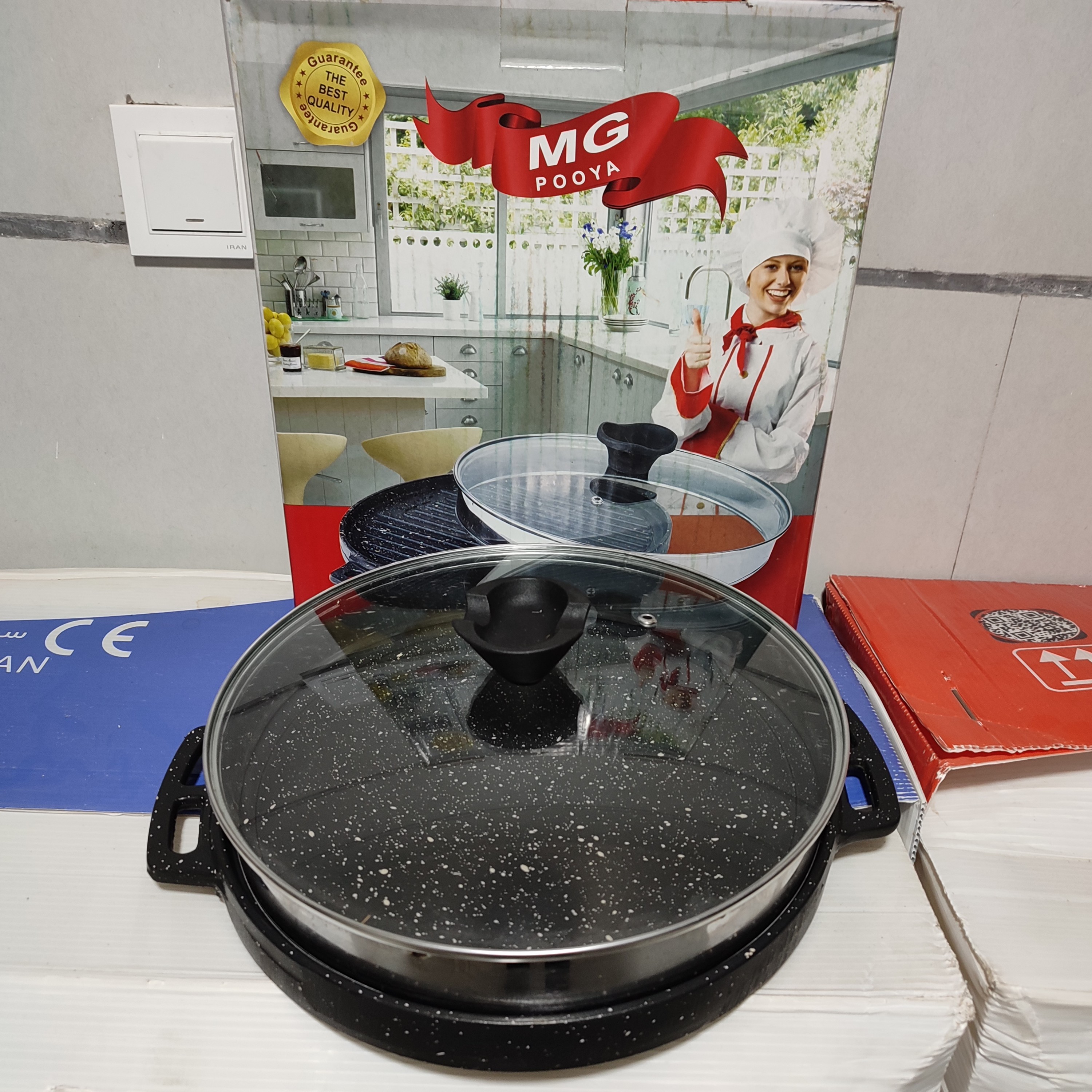 تابه گریل گرد MGکیفیت عالی سایز 30