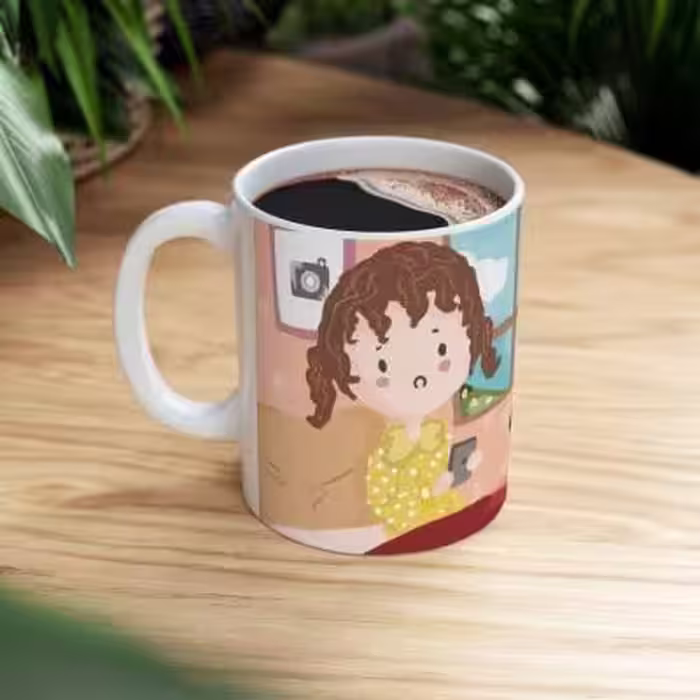 ماگ طرح دخترونه