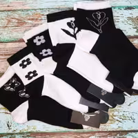 جوراب نیم ساق طرح گل