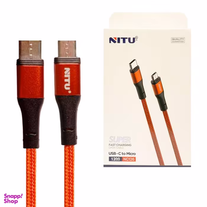 کابل Type-C به micro-usb نیتو (Nitu) مدل NC126 طول 1.2 متر 2.4 آمپر