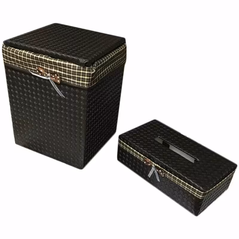 سطل و جادستمال مربع چرمی 