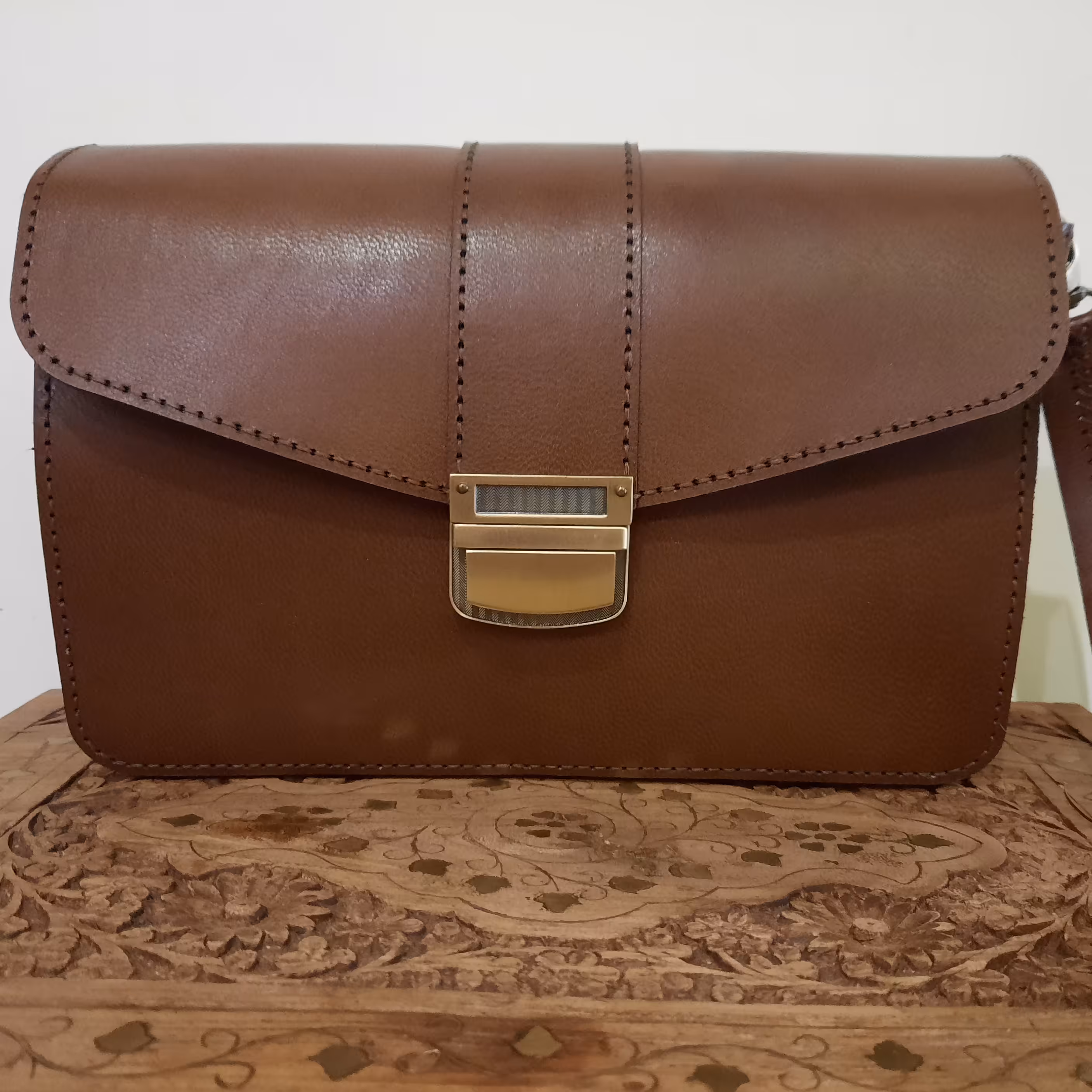 کیف مردانه چرم طبیعی دستدوز 