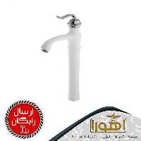 شیرالات شیرروشویی پایه بلند بامبو سفید