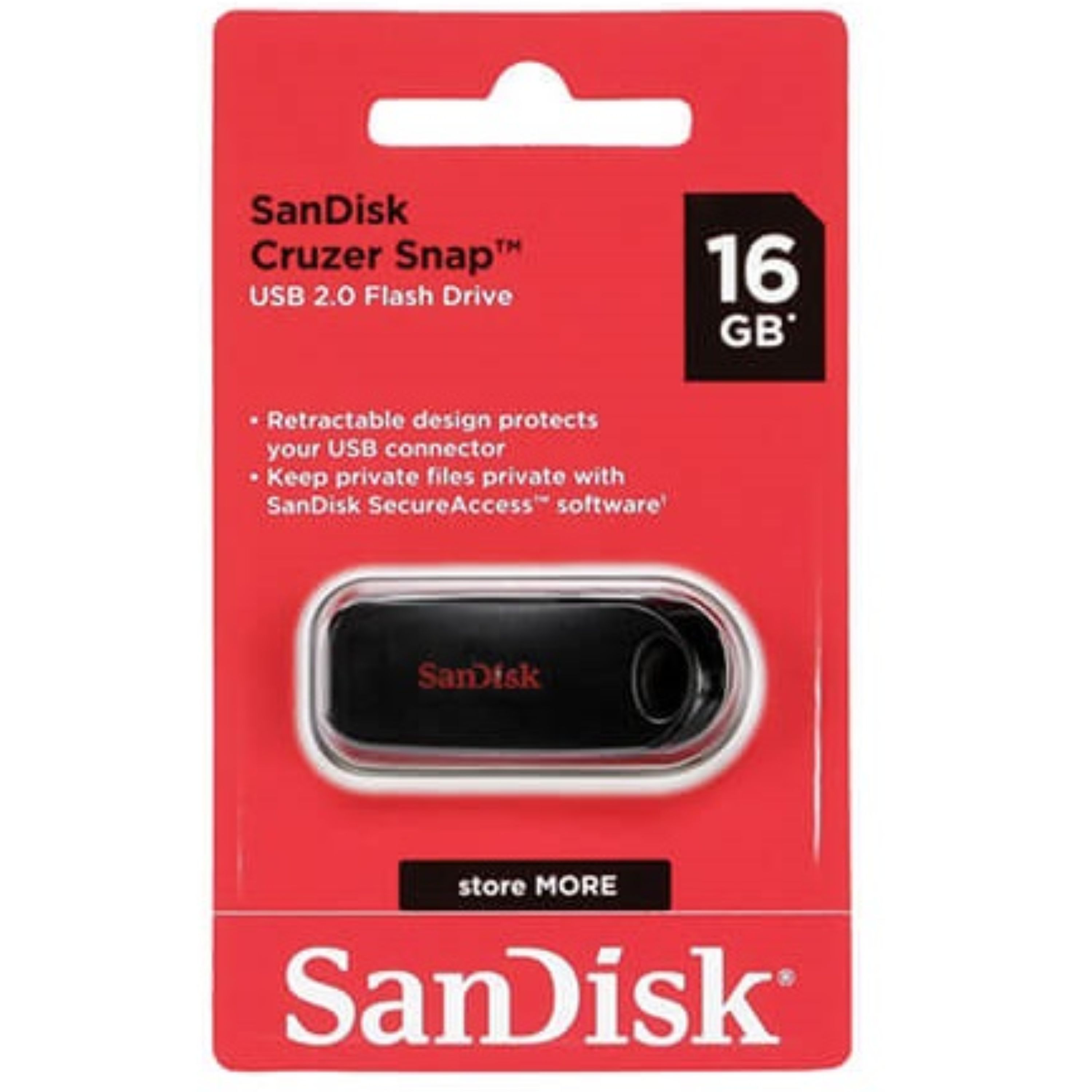 فلش 16GB SanDisk Cruzer SNAP CZ62 با گارانتی 3 ساله