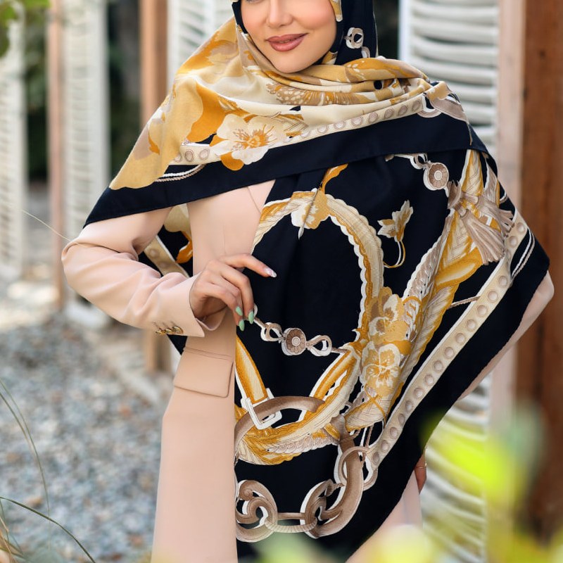 روسری کشمیر مارک دار 3 کد 374