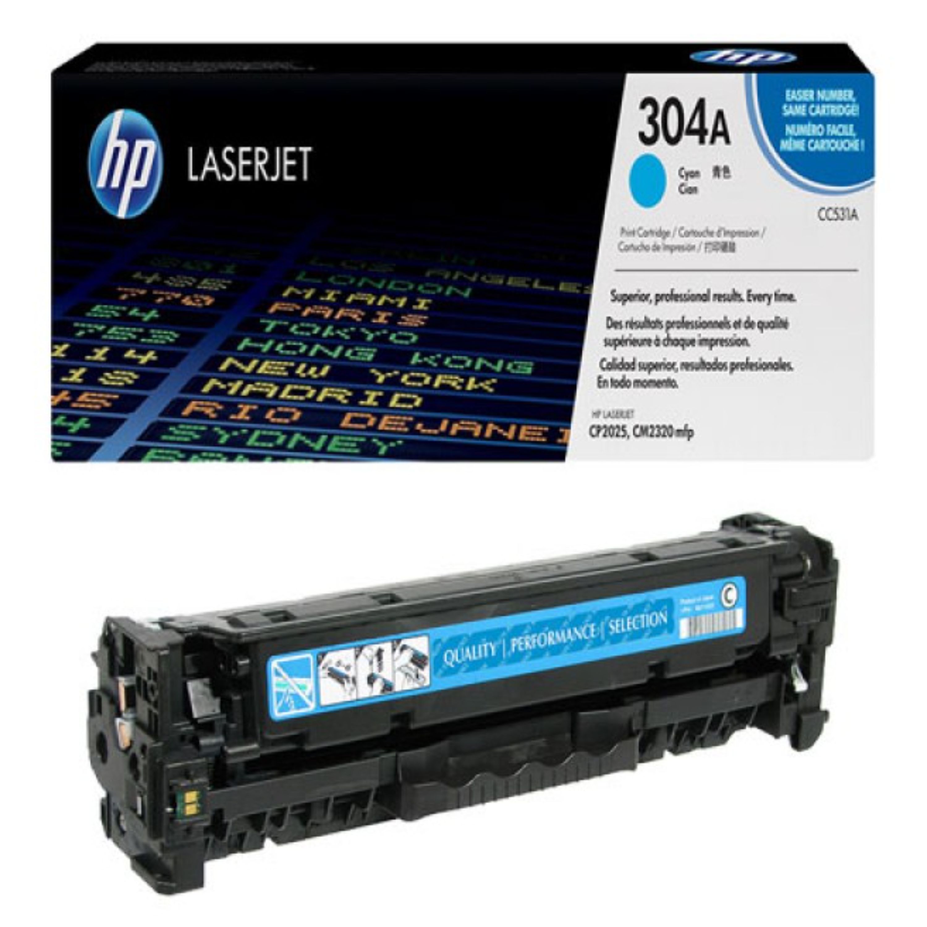 کارتریج تونر لیزری آبی اچ پی HP 304A(با ضمانت و گارانتی)