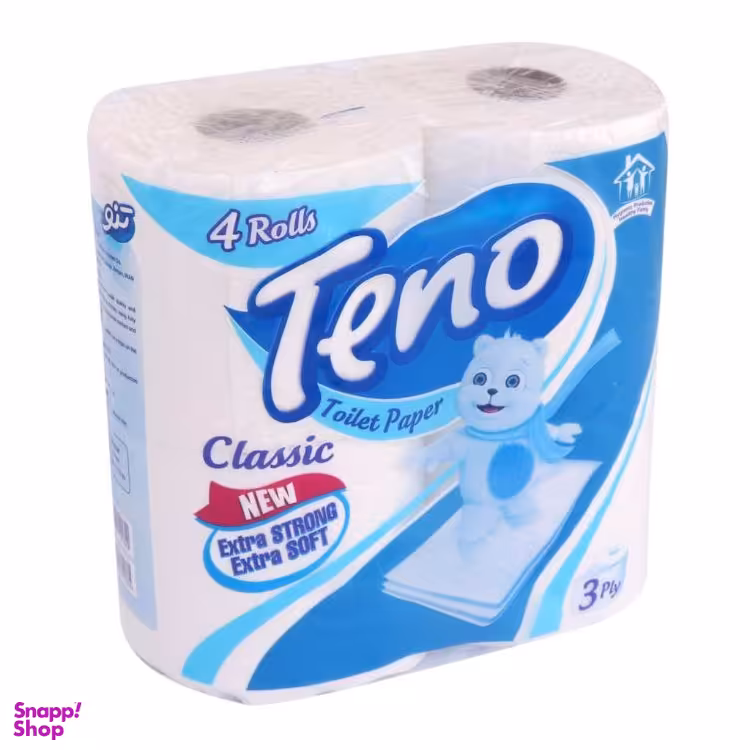 دستمال توالت تنو مدل Classic بسته 4 عددی