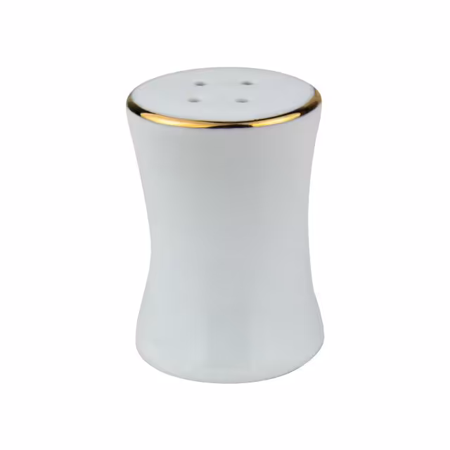 نمک پاش سفید خط طلا  لورین  6 عددی