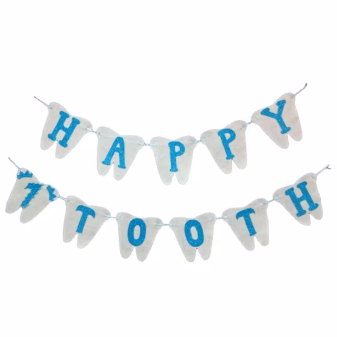 ریسه دندونی  پسرونه مناسب برای تزیین جشن دندونی دردونه تون