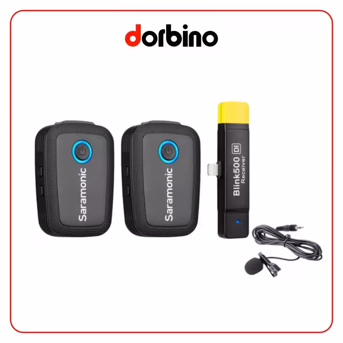 میکروفون سارامونیک Saramonic Blink 500 B4 2-Person Digital Wireless Omni Lavalier Microphone System for Lightning iOS Devices (2.4 GHz) - فروشگاه دوربین دوربینو
