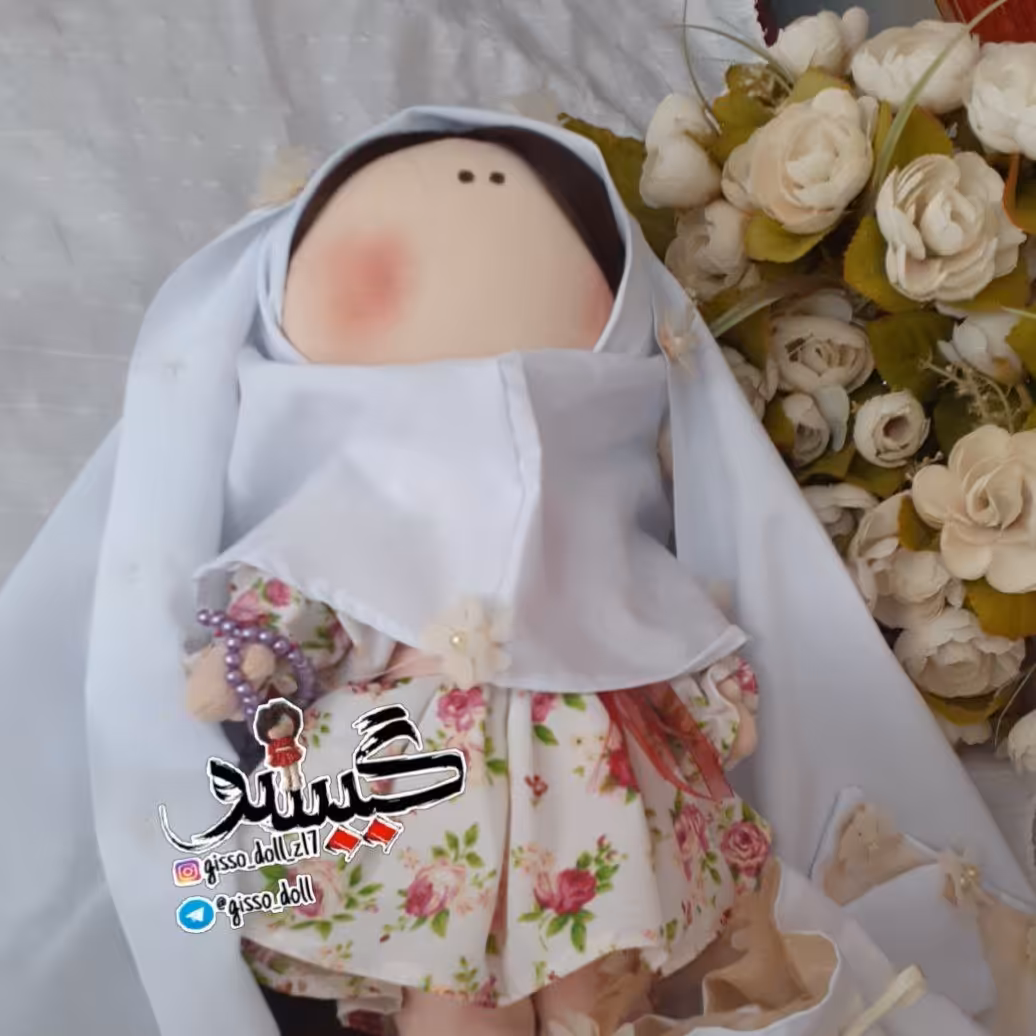 عروسک روسی جشن تکلیف. عروسکی زیبا با  موی کامل وچادر ومقنعه وملزومات نماز مناسب دختر خانمهای عزیز قد 35 سانت 