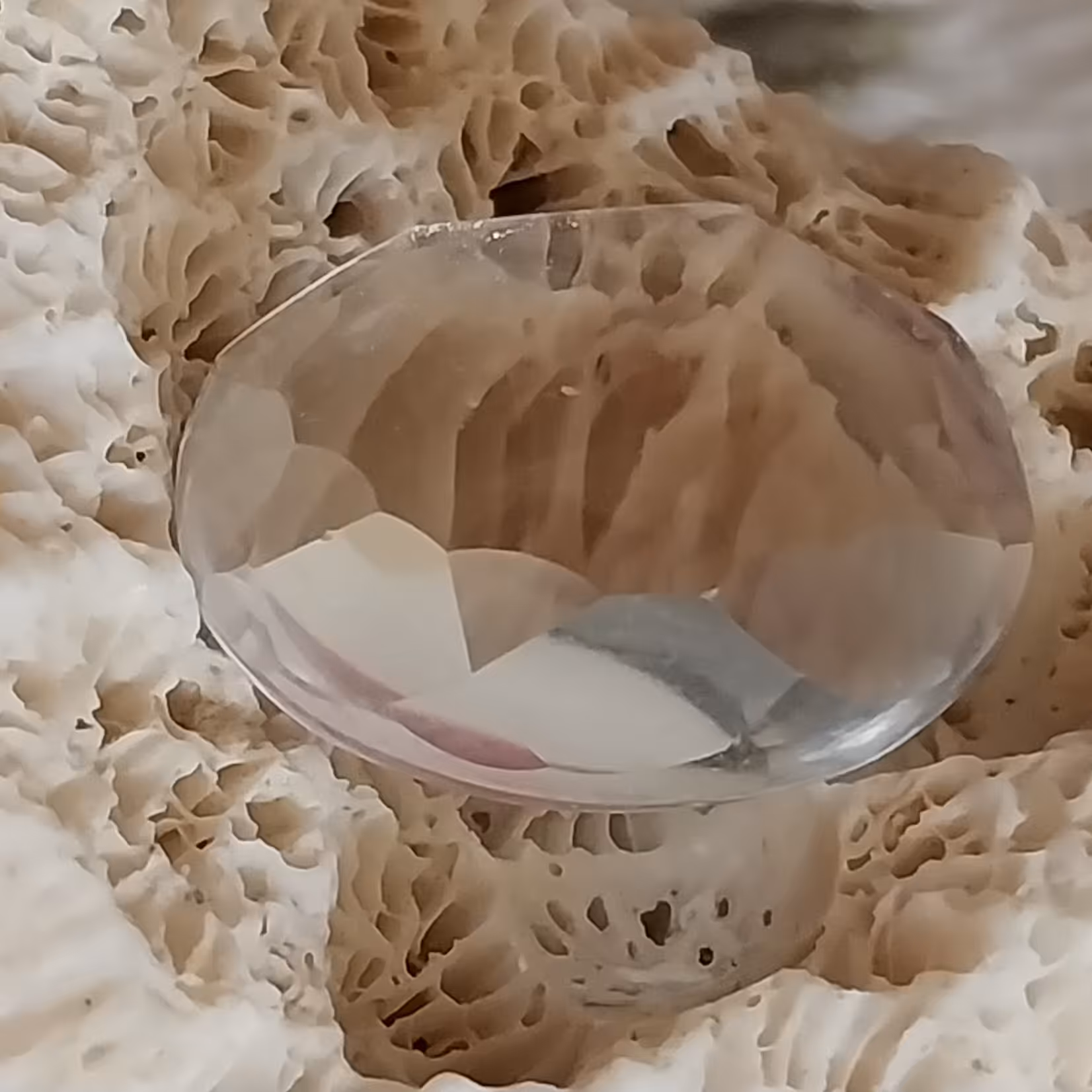 نگین کوارتزجواهری درشت تراش مهندسی  لیزر کات قیراط15.30