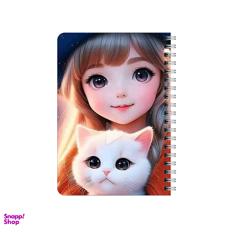 دفترچه یادداشت بامبیلیپ مدل چوبی طرح دختر وپیشی رویایی کد 1718952