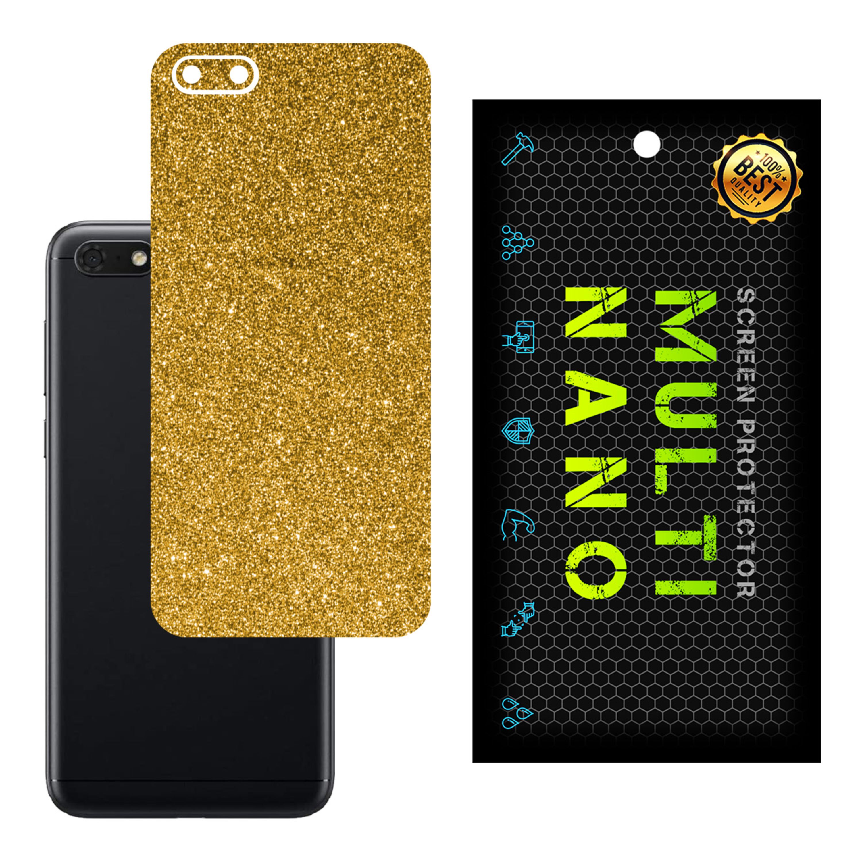 برچسب پوششی MultiNano مدل X-G1F-Gold برای پشت موبایل هوآوی Honor 7S