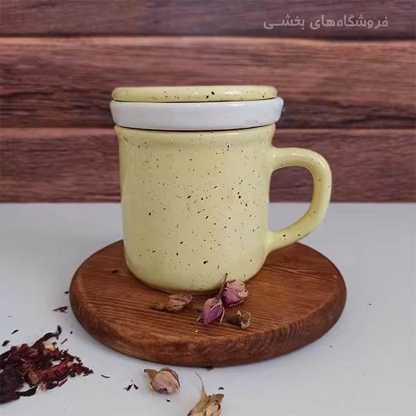 لیوان دمنوش مدل سفالی خالدار