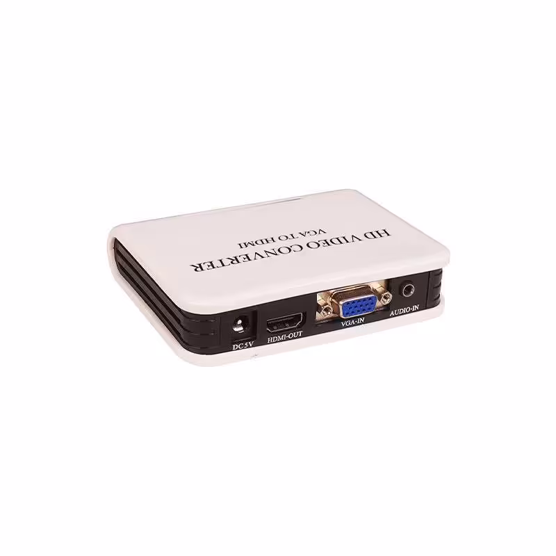 مبدل VGA به HDMI کی نت به همراه آداپتور و خروجی صدا مدل K-COVGA2HD