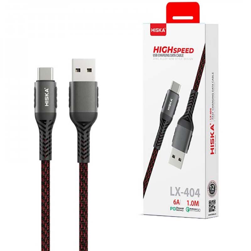 کابل شارژ تایپ سی Type-C هیسکا Hiska LX404