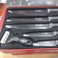 سرویس چاقوی آشپزخانه سوییس گلد مدل 9204 رنگ مشکی با ارسال رایگان