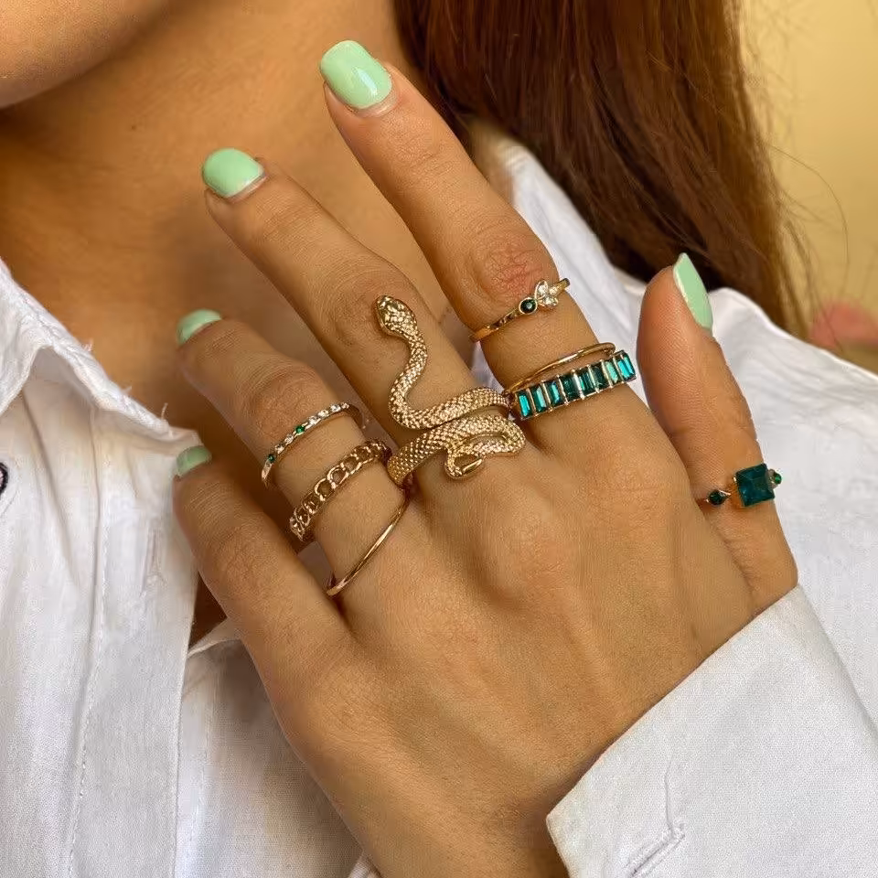 پک انگشتر مار طلایی