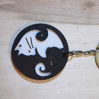 جاکلیدی چوبی دولایه رابو طرح حیوانات کد 05