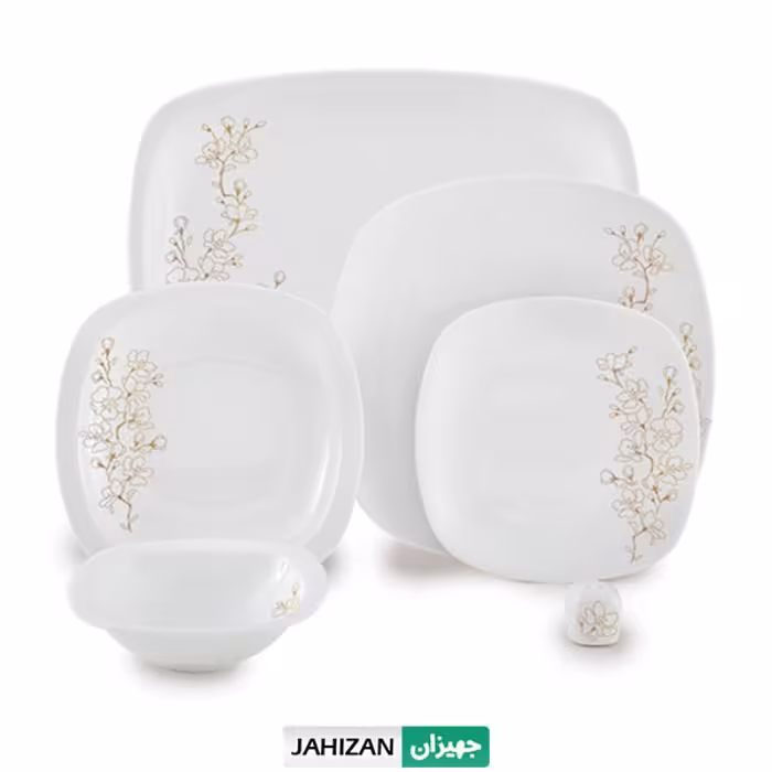 سرویس چینی زرین 27پارچه شکوفه گیلاس سری کواترو (عالی)