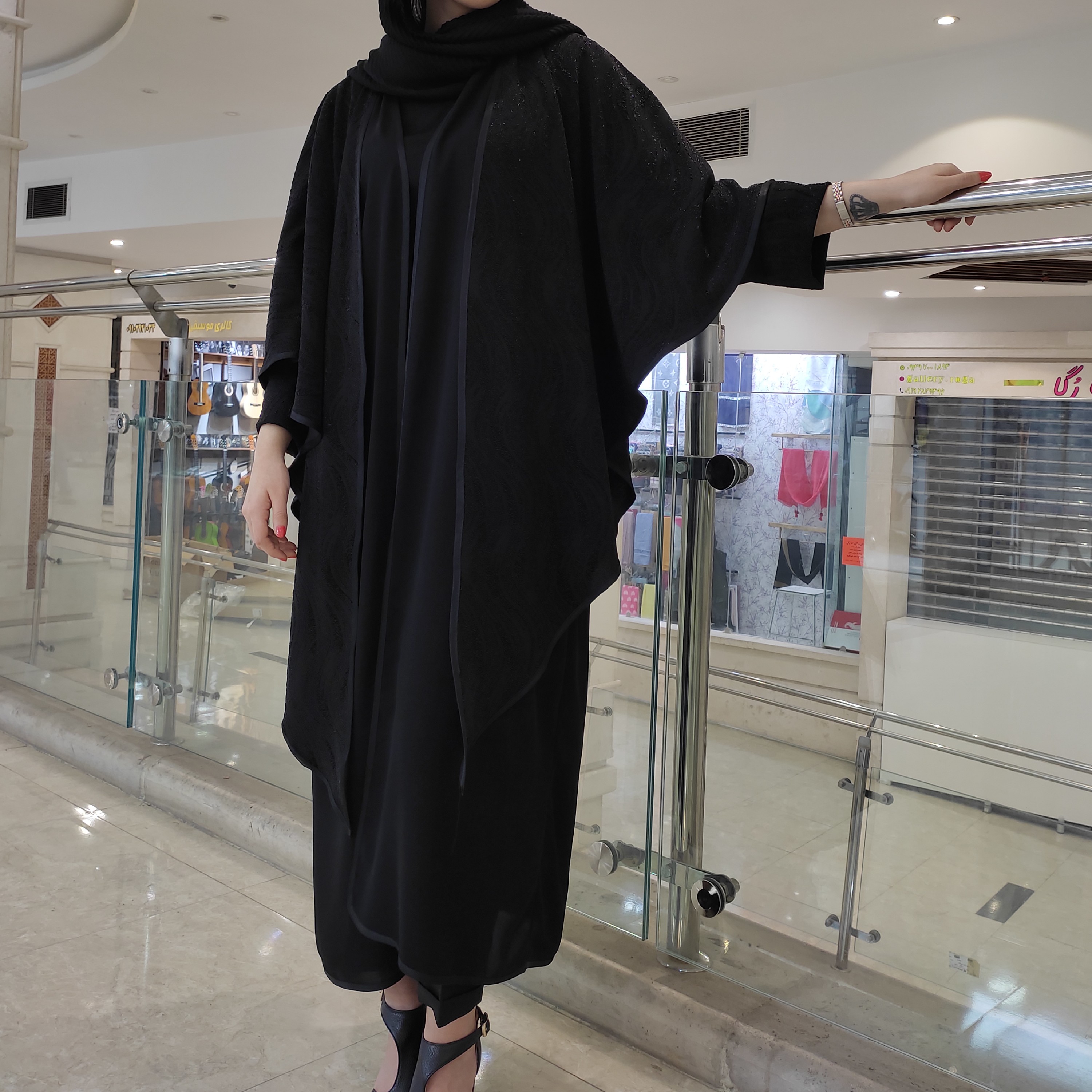 مانتو مشکی بلند مجلسی