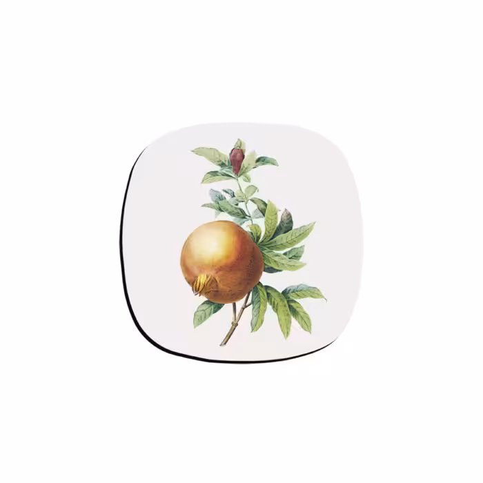 زیرلیوانی ترمه طراحان ایده مدل شاخه انار (سفید)کد cfp1750