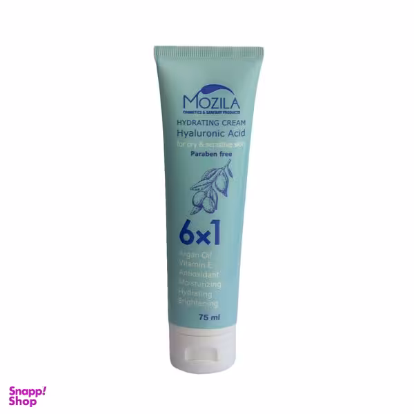 کرم آبرسان موزیلا مدل هیالورونیک اسید و روغن هسته آرگان حجم 75 میلی لیتر