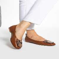 کفش های کلاسیک چند رنگ زنانه چرمی واقعی بابا تابا FOLLİNİ