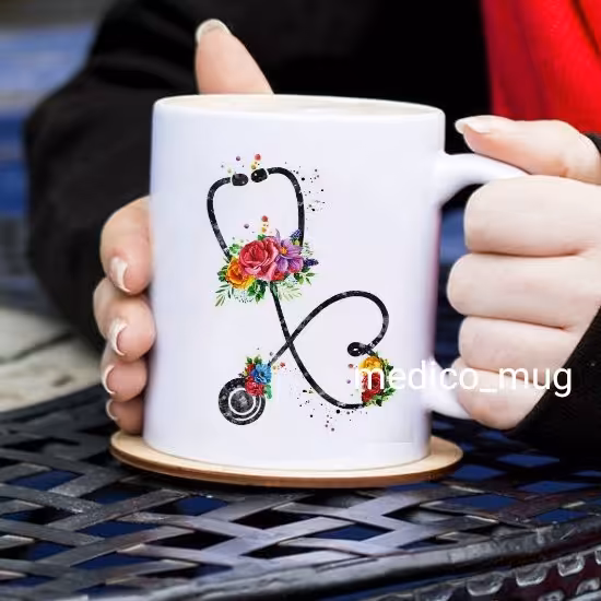 ماگ پزشکی / ماگ طرح گوشی پزشکی 