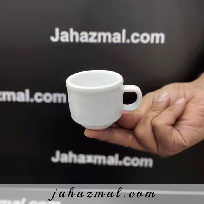 فنجان اسپرسو هتلی سفید چینی زرین