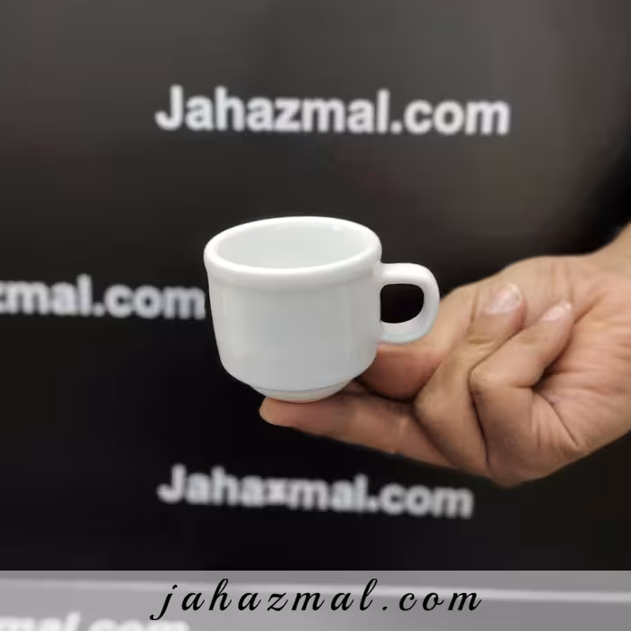 فنجان اسپرسو هتلی سفید چینی زرین
