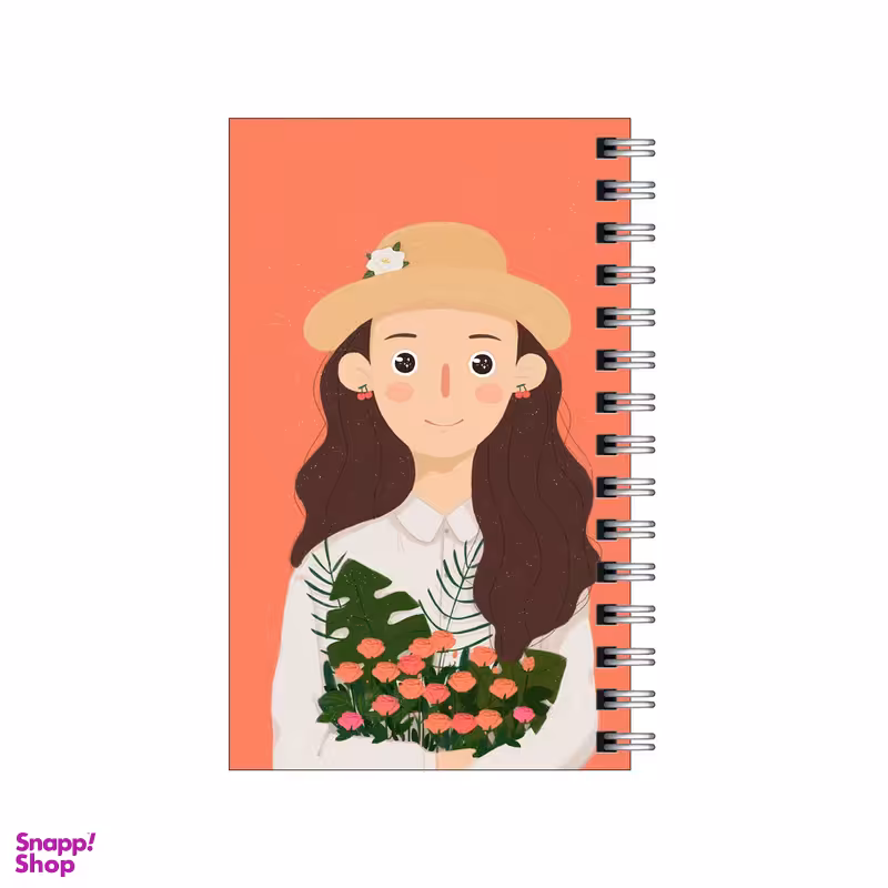 دفترچه یادداشت 60 برگ مدل to do list طرح دختر و دسته گل رز مینیاتوری کد 4957128