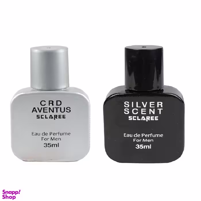 عطر جیبی مردانه اسکلاره مدل Crd Aventus حجم 35 میلی‌ لیتر به همراه عطر جیبی مردانه مدل Silver Scent