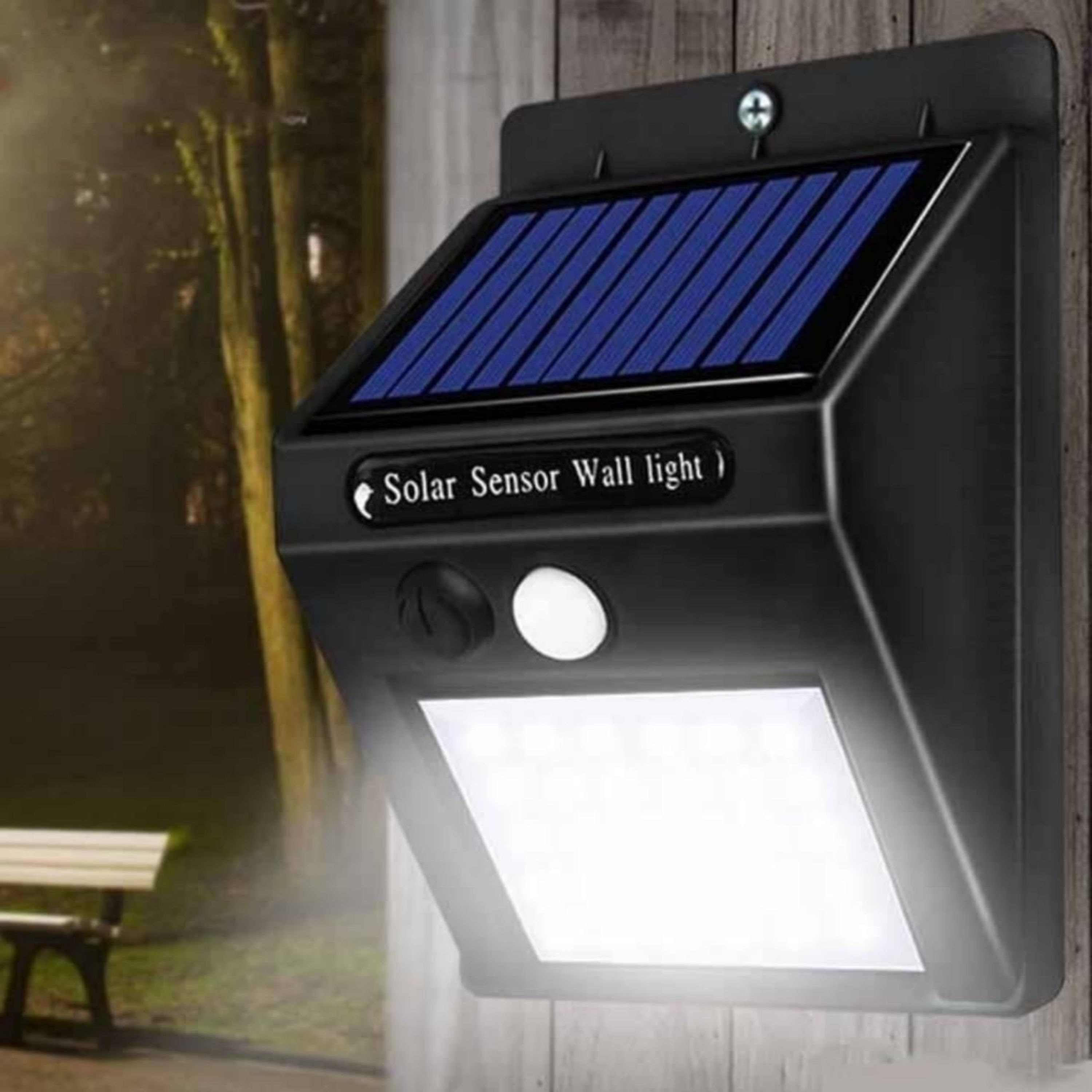 چراغ خورشیدی SOLAR  به همراه پنل قدرتمند COB کد 1009