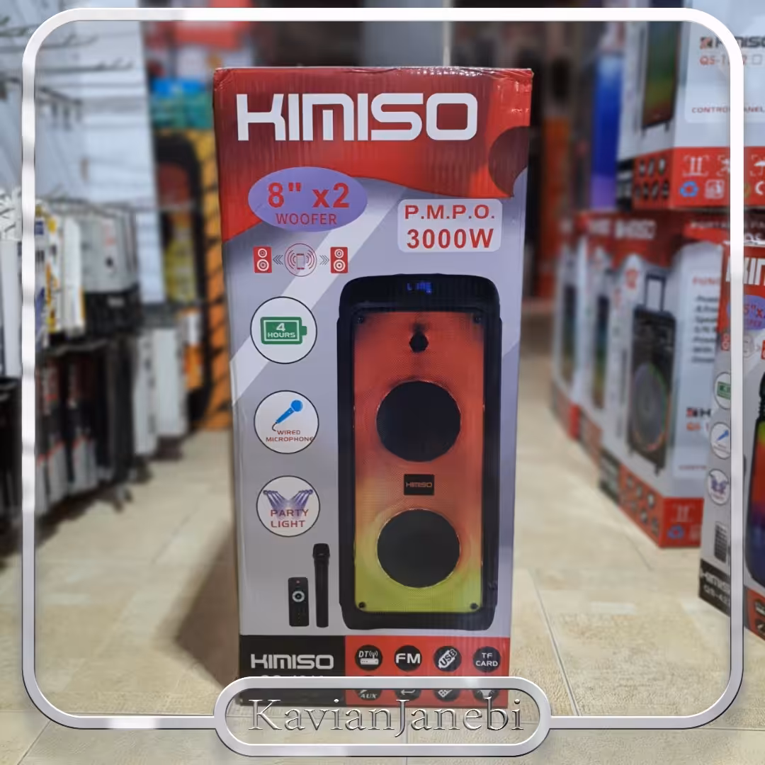 اسپیکر بلوتوثی قابل حمل کیمیسو مدل QS 4219 ، microUSB، USB، جک 3.5 میلی متری صدا، شیار کارت حافظه MicroSD